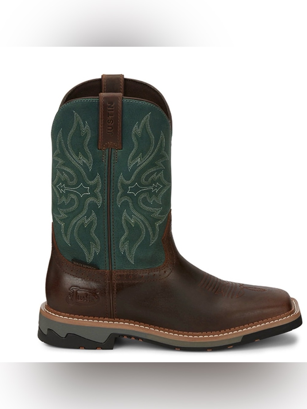 Justin Boots Work Bolt Comp Toe | Style SE4105 Color Dark Green